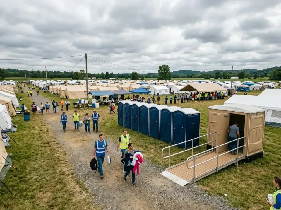 disaster-relief-camp-restrooms-010 — frequently asked questions, Dumpster & Portable Bathrooms Rental in The Hideout, PA